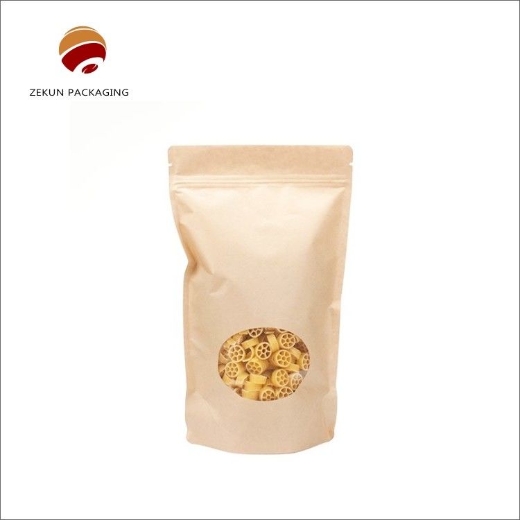 EXW Customized Printing Kraft Paper Zip Lock Bag with Customized Printing and EXW Term