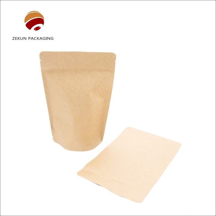 EXW Customized Printing Kraft Paper Zip Lock Bag with Customized Printing and EXW Term