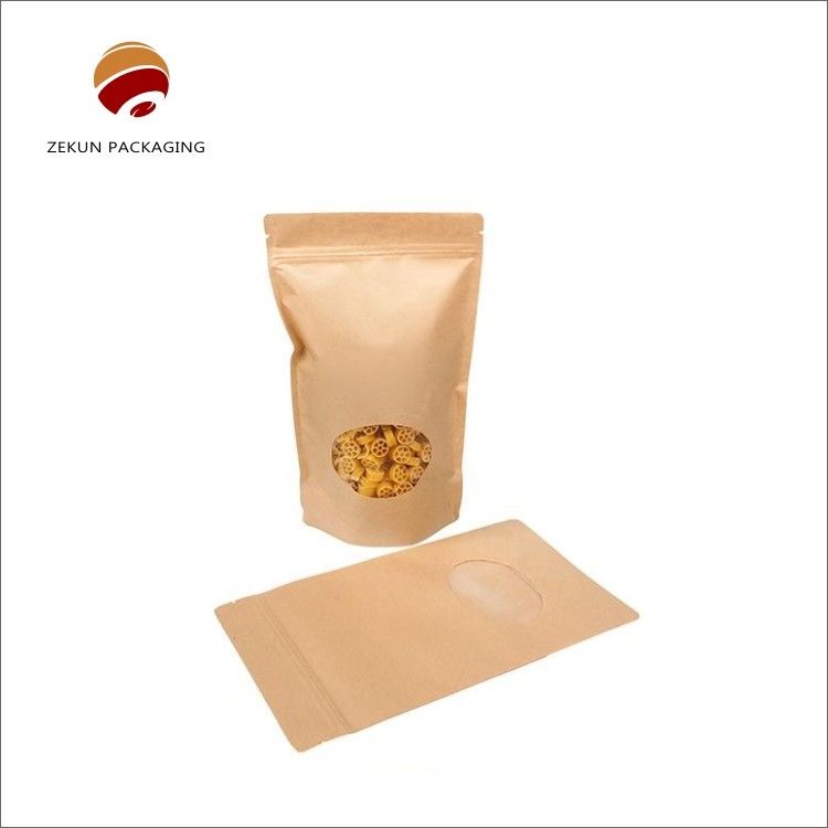 EXW Customized Printing Kraft Paper Zip Lock Bag with Customized Printing and EXW Term